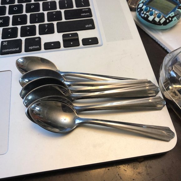 Vintage HB Co Solid Stainless Demitasse Spoons (6) - Picture 2 of 4